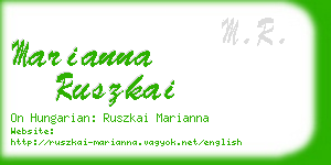 marianna ruszkai business card